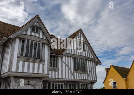 Lavenham Guildhall il 12th ottobre 2022 a Lavenham, Suffolk, in Inghilterra. Credit: Notizie SMP Foto Stock