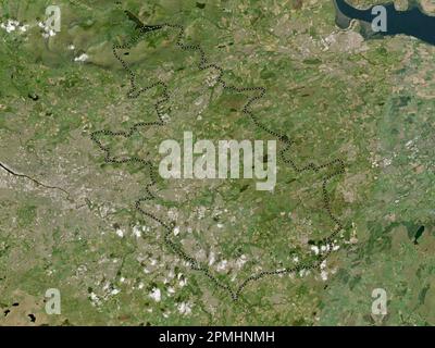 North Lanarkshire, regione della Scozia - Gran Bretagna. Mappa satellitare a bassa risoluzione Foto Stock