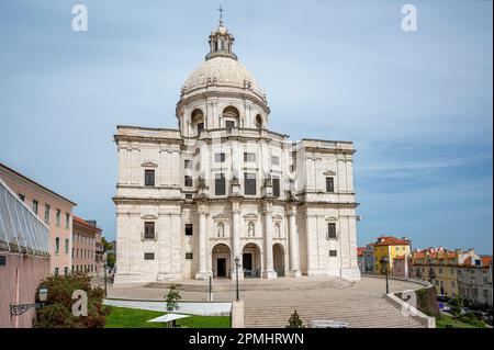 Vista della Chiesa di Santa Engracia National Pantheon a Lisbona, Portogallo Foto Stock