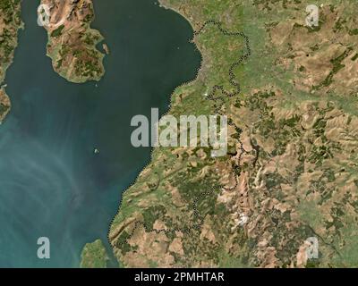 Ayrshire meridionale, regione della Scozia - Gran Bretagna. Mappa satellitare a bassa risoluzione Foto Stock