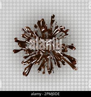 Spruzzi di cioccolato. Illustrazione Vettoriale. Illustrazione Vettoriale