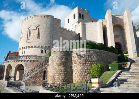 Museo di Skanderbeg, Castello, Kruje, Albania Foto Stock