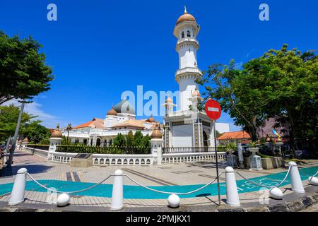 Esterno della Moschea Masjid Kapitan Keling, situata a Georgetown, Penang, Malesia. Foto Stock