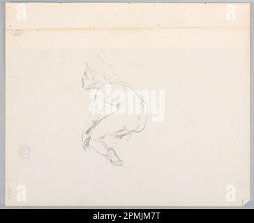 Disegno, Donna; Robert Frederick Blum (americano, 1857–1903); USA; grafite su carta ovata; 28 x 33,1 cm (11") x 13 1/16 poll.) Foto Stock