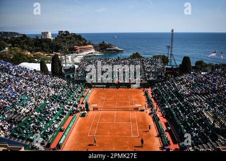 Roquebrune Cap Martin, Francia - 14/04/2023, General view durante il Rolex Monte-Carlo, ATP Masters 1000 evento di tennis il 11 aprile 2023 al Monte-Carlo Country Club di Roquebrune Cap Martin, Francia - Photo: Matthieu Mirville/DPPI/LiveMedia Foto Stock