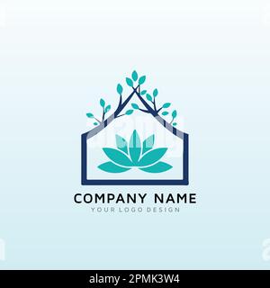 Progettare un logo immobiliare per una vacanza in affitto in Florida centrale Illustrazione Vettoriale