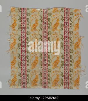 Tessile (Spagna); lino, lana; ordito x trama: 42,5 x 37,5 cm (16 3/4 x 14 3/4 pollici); 1972-36-6 Foto Stock