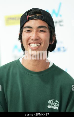 Ibaraki, Giappone. 13th Apr, 2023. Aimu Yamazuki Skateboarding : il 2nd Mynavi Skateboarding Giappone APRE la strada degli uomini Qualificandosi a Murasaki Park Kasama a Ibaraki, Giappone . Credit: AFLO SPORT/Alamy Live News Foto Stock