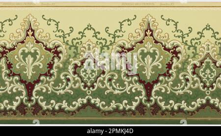 Fregio (USA); prodotto da Imperial Wallcoverings Inc (Stati Uniti); carta stampata a macchina, scaglie di mica; 92 x 49 cm (36 1/4 x 19 5/16 pollici) Foto Stock