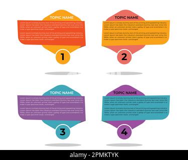 Modello professionale per infografica piatta Illustrazione Vettoriale