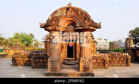 Vista posteriore del tempio di Mukteshwara, il tempio è dedicato a Lord Shiva, Bhubaneshwar, Odisha, India. Foto Stock