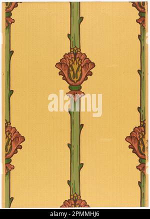 Sidewall - esempio (USA); prodotto da Standard Wall-Paper Company; stampato a macchina; 67 x 48 cm (26 3/8 x 18 7/8 pollici) Foto Stock