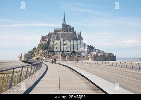 Mont-Saint-Michel, Normandia, Francia Foto Stock