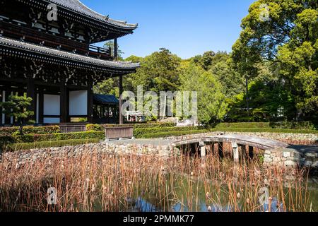 Kyoto Giappone, 2023 aprile, Tempio di Tofuku-Ji e porta San-mon dalle 1425:00, stagione primaverile di Kyoto, Giappone, Asia Foto Stock