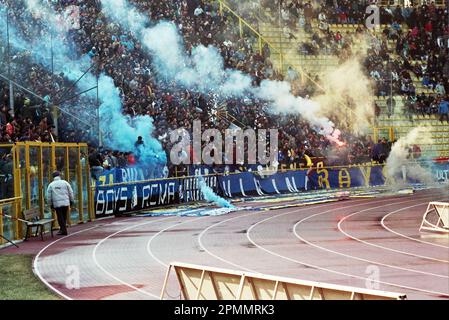 Italia stagione degli ultra 1990-91 Serie A - nella foto - bologna-inter Foto Stock