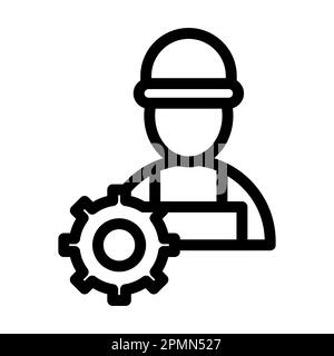 Icona Engineering Vector Thick Line per uso personale e commerciale. Foto Stock