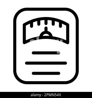 Icona Weight Vector Thick Line per uso personale e commerciale. Foto Stock