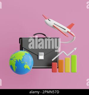 Gestione delle attività di progetto e strumenti efficaci di pianificazione del tempo. Icona sviluppo progetto. Illustrazione vettoriale 3D. Foto Stock