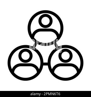 Icona linea spessa vettore di connessione per uso personale e commerciale. Foto Stock