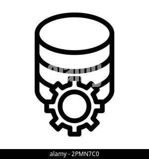 Gestione del database icona Thick Line vettoriale per uso personale e commerciale. Foto Stock