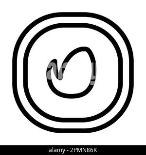 Icona Envato Vector Thick Line per uso personale e commerciale. Foto Stock
