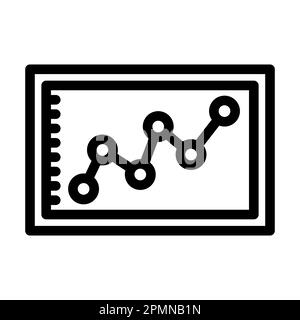 Grafico a linee icona vettore linea spessa per uso personale e commerciale. Foto Stock