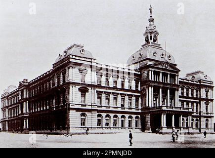 La nuova sede del Governo, Pretoria (impressione dell'artista). Edifici dell'Unione. Capitale amministrativa del Sudafrica. Progettato da Sir Herbert Baker. La costruzione iniziò nel 1909 e fu completata quattro anni dopo. Da un anno legato: L'anno meraviglioso, 1909. Un resoconto illustrato dei risultati e degli eventi degni di nota del Daily News, Londra e Manchester, pubblicato da Headley Brothers, 1909. Foto Stock