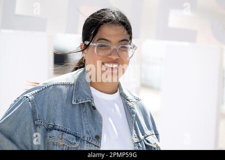 Cannes, Francia. 14th Apr, 2023. Melah Bedia partecipa a una Photocall durante il Festival Internazionale delle Canneserie del 6th, il 14 aprile 2023 a Cannes, Francia. Photo by David Niviere/ABACAPRESS.COM Credit: Abaca Press/Alamy Live News Foto Stock