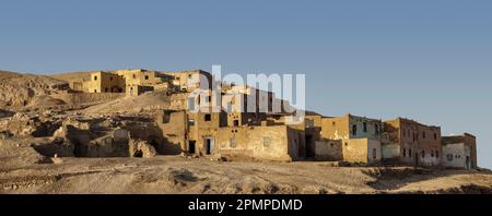 Case di Gourna del villaggio sulla riva occidentale, Luxor Egitto Foto Stock