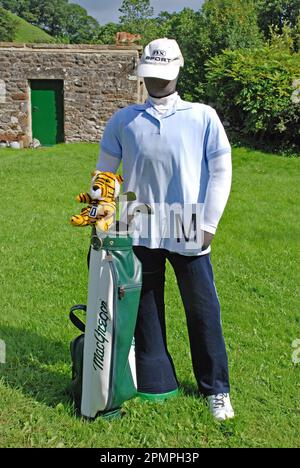 Festival dello Scarecrow a Kettlewell nel Parco Nazionale Yorkshire Dales (2010) Foto Stock