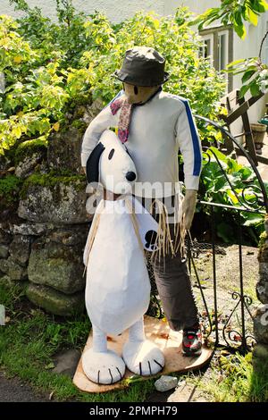 Festival dello Scarecrow a Kettlewell nel Parco Nazionale Yorkshire Dales (2010) Foto Stock