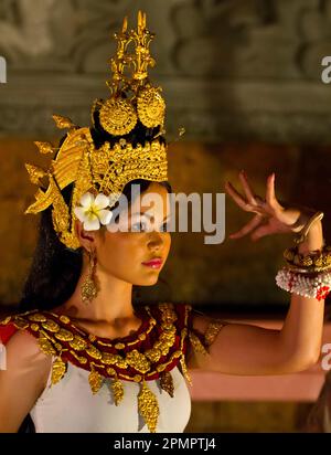 Ballerino in un hotel in Cambogia; Siem Reap, Cambogia Foto Stock