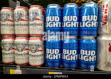 L'approvazione di BUD Light di un influencer transgender ha causato problemi ad Anheuser-Busch, 2023, Stati Uniti Foto Stock