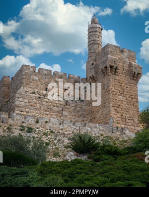 Gerusalemme, Israele: Il Museo della Torre di Davide è stato aperto nel 1989 e contiene rovine archeologiche Foto Stock