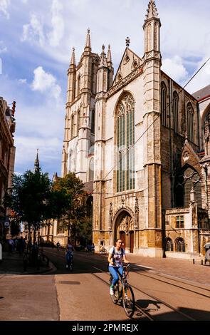 Vista del transetto della Cattedrale di San Bavo. Gand, Fiandre Orientali, Regione Fiamminga, Belgio, Europa Foto Stock