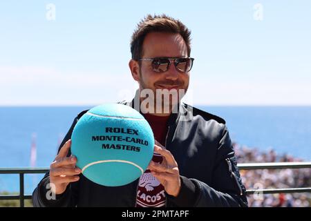 Monaco, Monaco. 13th Apr, 2023. OPEN MASTER 1000 MONTE CARLO ospiti Delphine McCarty e Christophe Michalak 13 04 2023 (CARPICO Thierry/ATP/SPP) Credit: SPP Sport Press Photo. /Alamy Live News Foto Stock