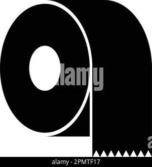 disegno illustrativo dell'icona del rotolo di tessuto Illustrazione Vettoriale