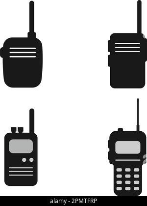 disegno dell'illustrazione vettoriale dell'icona walkie talkie Illustrazione Vettoriale