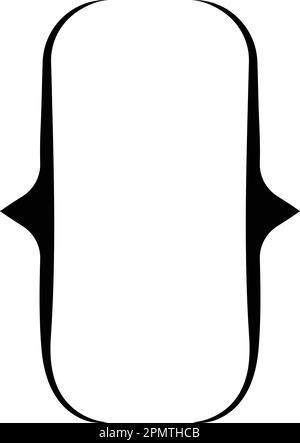 Disegno del simbolo dell'icona vettoriale della staffa. Illustrazione Vettoriale