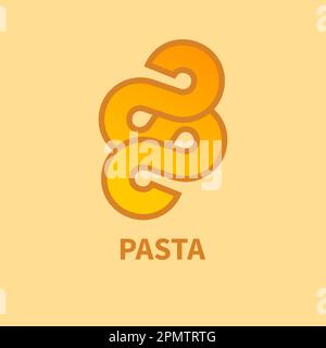 Logo pasta, cibo italiano, elemento per menu Illustrazione Vettoriale