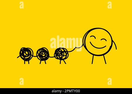 Aiuto amico, coaching, mentoring, problem solving, astratto icona business problem solving, consulenza. Illustrazione vettoriale Illustrazione Vettoriale