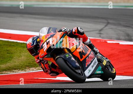 Austin, Stati Uniti. 14th Apr, 2023. Prove libere prima della MotoGP Red Bull Grand Prix di Las Americas al Las Americas Circuit di Austin, Texas, 14 aprile 2023 in foto: Moto2™ Pedro Acosta Entenamientos libres previos al Gran Premio de Las Americas en el circuito de Las Americas, Austin, Texas. 14 de Abril de 2023 POOL/ MotoGP.com/Cordon le immagini per la stampa saranno solo per uso editoriale. Credito obbligatorio: © motogp.com Credit: CORDON PRESS/Alamy Live News Foto Stock
