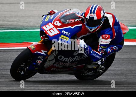 Austin, Stati Uniti. 14th Apr, 2023. Prove libere prima della MotoGP Red Bull Grand Prix di Las Americas al Las Americas Circuit di Austin, Texas, 14 aprile 2023 in foto: Moto2™ Rory Skinner Entenamientos libres previos al Gran Premio de Las Americas en el circuito de Las Americas, Austin, Texas. 14 de Abril de 2023 POOL/ MotoGP.com/Cordon le immagini per la stampa saranno solo per uso editoriale. Credito obbligatorio: © motogp.com Credit: CORDON PRESS/Alamy Live News Foto Stock
