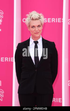 Cannes, Francia. 14th Apr, 2023. CANNES, FRANCIA su 14. 2023 APRILE; il CANNESERIES nominato Festival - giorno 1, Virginie Caliari partecipa alla cerimonia di apertura del 6th Canneseries International Festival il 14 aprile 2023 a Cannes, Francia., foto e copyright immagini Thierry CARPICO/ATP (CARPICO Thierry/ATP/SPP) Credit: SPP Sport Press Photo. /Alamy Live News Foto Stock