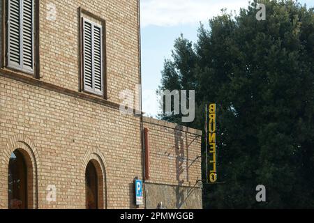 Edifici a Montalcino, Toscana, Italia Foto Stock