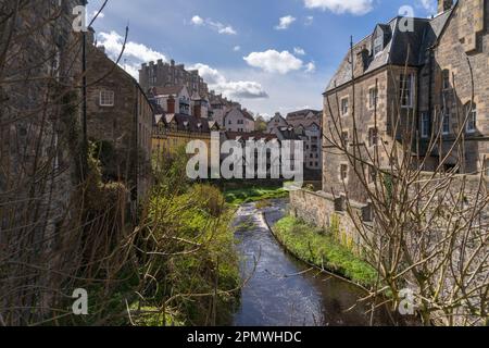 Dean Village vicino al centro di Edimburgo, Scozia, Regno Unito Foto Stock