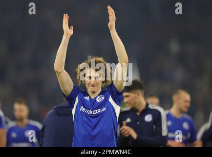 Schalke, Germania. 14th Apr, 2023. Firo : 04/14/2023, calcio, calcio, 1.Bundesliga: FC Schalke 04 - Hertha BSC Berlin 5: 2 jubilation, Alex Kral Credit: dpa/Alamy Live News Foto Stock