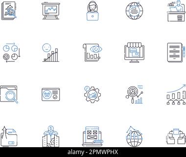 Raccolta di icone del profilo del database. Database, DBMS, RDBMS, SQL, Oracle, MongoDB, Cloud Vector e set di concetti di illustrazione. Tabella, Indice, Query lineare Illustrazione Vettoriale