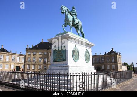 Il Palazzo di Amalienborg a Copenhagen, Danimarca Foto Stock