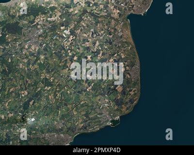 Dover, distretto non metropolitano dell'Inghilterra - Gran Bretagna. Mappa satellitare ad alta risoluzione Foto Stock